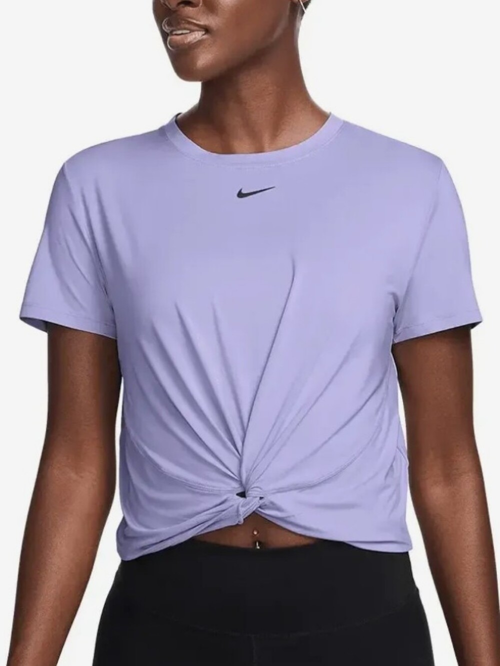 Nike One Classic Twist Center Swoosh Lilac Top